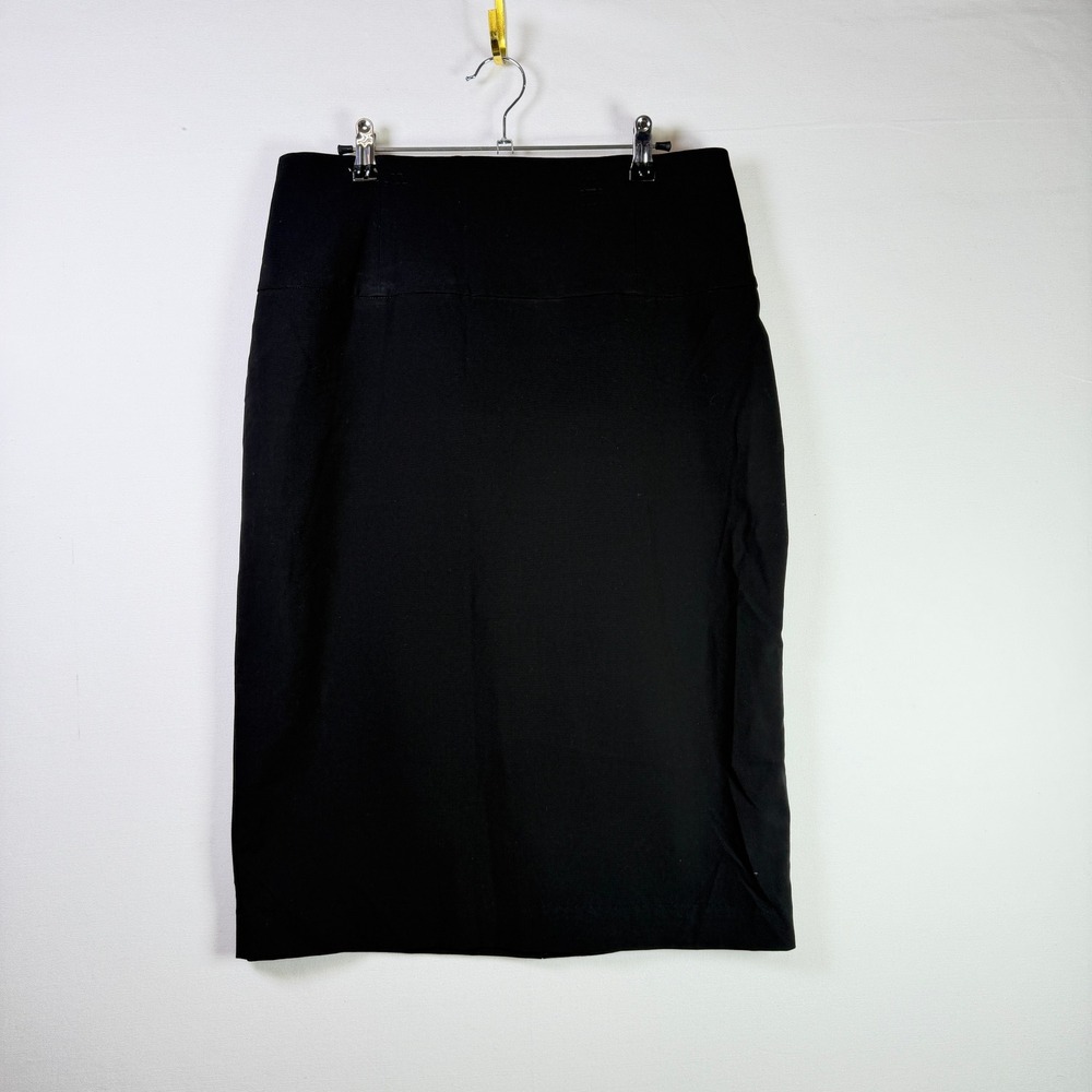 WORTHINGTON Black High Waisted Back Slit Pencil Skirt 12